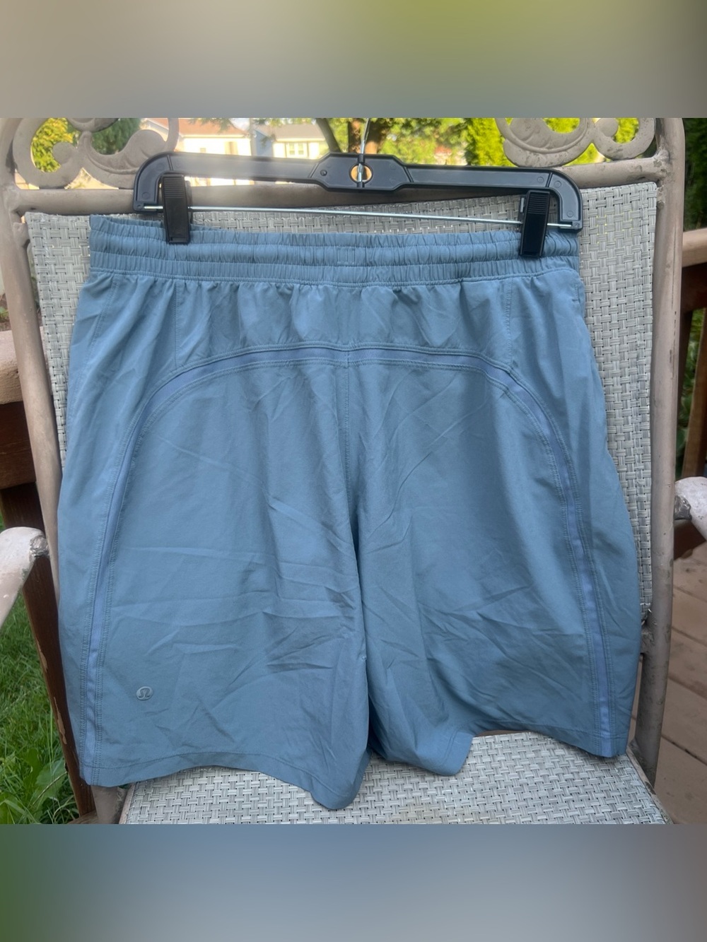 LULULEMON BZEB Breeze Blue Pace Breaker Shorts 7" Lined Men's L